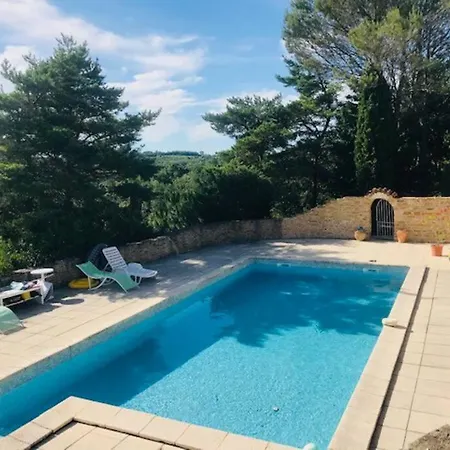 Mas Piscine Au Milieu Des Vignes Avec Vue Magique Saint-Andre-d'Olerargues