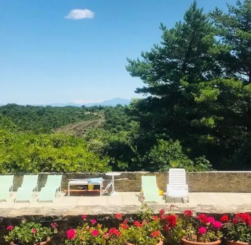 Mas Piscine Au Milieu Des Vignes Avec Vue Magique Villa Saint-Andre-d'Olerargues